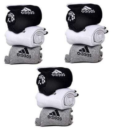 India Desire : Buy Adidas White, Black And Gray Cotton Ankle Set Of 9 At Rs 499 From Snapdeal [Selling Price Rs 799]